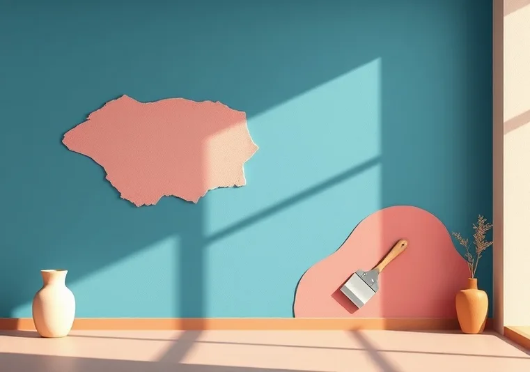 Application d'un enduit décoratif à la lisseuse sur un mur